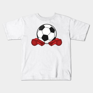 Referee whistle & Soccer ball Kids T-Shirt